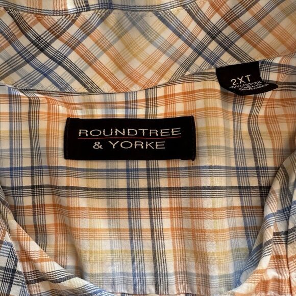 lot of 3 mens XXL Button Short sleeve Shirts & Nike Golf Pullover vest Roundtree - Picture 13 of 14